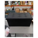 Youdesure Folding Storage Ottoman Bench, Faux Leather Footrest