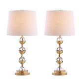 Avery 27.5" Crystal LED Table Lamp, Clear/Brass Gold , 1 Lamp