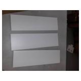 Three White Floating Shelves