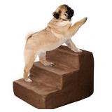 Petmaker High Density Foam Pet Stairs with Machine Washable Micro-Fiber Cover, Brown