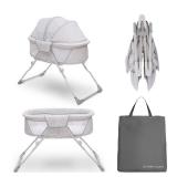 Delta Children 2284 EZ Fold Ultra Compact Travel Newborn Bassinet, Inner Circle