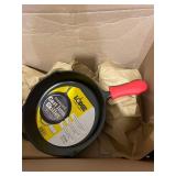 Lodge Pre-Seasoned Cast Iron Skillet with Assist Handle Holder, 12", Red Silicone