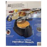 Hamilton Beach Removable Grid Belgian Waffle Maker 800 Watts Black/Silver 26031
