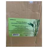 Greenco Foldable Bamboo Breakfast Table Serving Tray, Labtop Desk, Bed Table