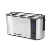 Elite Gourmet - 4 Slice Long Slot Toaster - Stainless Steel
