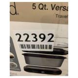 West Bend 87905 5-Quart Large Capacity Non-Stick Versatility Cooker with 5 Temperature Control Settings Dishwasher Safe Includes A Travel Lid & Thermal Carrying Case