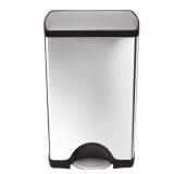 simplehuman 38 Liter Rectangular Step Can, Brushed Stainless Steel - Brushed Stainless Steel