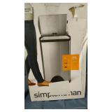 simplehuman 38 Liter Rectangular Step Can, Brushed Stainless Steel - Brushed Stainless Steel