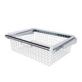 RubberMaid - Metal Wire Sliding Storage Basket for Closet Organizer Kits - White