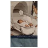 Baby Delight Beside Me Doze Deluxe Bedside Bassinet - Pebble Gray Fashion - Storage Basket - Removable Music, Lights, Vibration Unit - Ages 0-5 Months - JPMA Certified