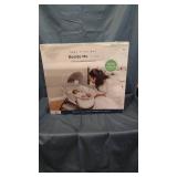 Baby Delight Beside Me Doze Deluxe Bedside Bassinet - Pebble Gray Fashion - Storage Basket - Removable Music, Lights, Vibration Unit - Ages 0-5 Months - JPMA Certified