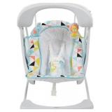 Fisher-Price - Deluxe Take-Along Swing & Seat - White/Blue/Black/Yellow
