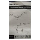 SIT-STAND WORKSTATION DESK MOUNT DUAL MONITOR WITH KEYBOARD TRAY ( M1-7998)