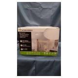 Homewerks Worldwide 50 CFM Ceiling No Cut Installation Bathroom Exhaust Fan with LED Light, White