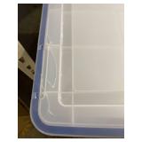 (two lids cracked) IRIS USA 70 Quart Weathertight Plastic Storage Bin Tote Organizing Container with Durable Lid and Seal and Secure Latching Buckles