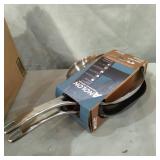 Anolon Nouvelle Copper Mixed Metals Skillet Set, 2-Piece, Silver and Black