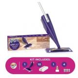 Swiffer WetJet Wood Mop Starter Kit (1 Mop, 10 Pads, 1 Liquid Solution)