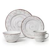 Pfaltzgraff Trellis White Stoneware 16-piece Dinnerware Set