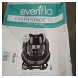 Evenflo EveryStage DLX All-in-One Convertible Car Seat, Solid Print Black