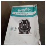 Evenflo EveryStage DLX All-in-One Convertible Car Seat, Solid Print Black