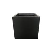 16" Kante Lightweight Modern Outdoor Concrete Square Planter Charcoal Black - Rosemead Home & Garden, Inc.