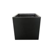 16" Kante Lightweight Modern Outdoor Concrete Square Planter Charcoal Black - Rosemead Home & Garden, Inc.