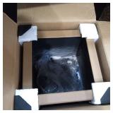 16" Kante Lightweight Modern Outdoor Concrete Square Planter Charcoal Black - Rosemead Home & Garden, Inc.