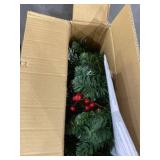 National Tree Company 24" Crestwood Spruce Wreath With Silver Bristle, Pine Cones, Berries, Glitter & 50 Led Lights