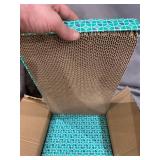 Kitty City Corrugate Scratchers for Cats, 1.5" H, Pack of 3, 3.03 LBS, Teal / Brown