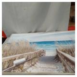 BEACH PATH WALL ART FRAMED, 36X24