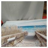 BEACH PATH WALL ART FRAMED, 36X24