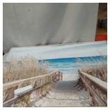 BEACH PATH WALL ART FRAMED, 36X24