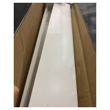 Greenco Wall Mounted Photo Ledge Floating Shelves White, 24" Inch- Set of 2