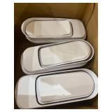 3 CLEAR FOOD STORAGE CONTAINERS