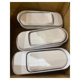 3 CLEAR FOOD STORAGE CONTAINERS