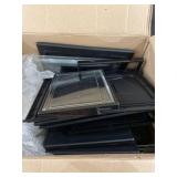 BLACK WITH CLEAR CLOSING SHOE STORAGE CONTAINERS