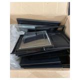 BLACK WITH CLEAR CLOSING SHOE STORAGE CONTAINERS