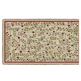 Brumlow MILLS Holiday Vines Washable Festive Christmas Indoor or Outdoor Holiday Rug for Living or Dining Room, Bedroom and Kitchen Area, 20"" x34, Neutral (EW20569-20X34BH)