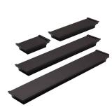 Melannco Set of 4-6 12 20 24-inch Traditional Shelves in Espresso
