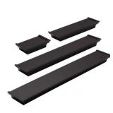 Melannco Set of 4-6 12 20 24-inch Traditional Shelves in Espresso