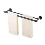 KES Double Towel Bar 30â Black