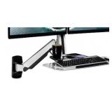 SIT-STAND WORKSTATION DESK MOUNT DUAL MONITOR WITH KEYBOARD TRAY ( M1-7998)