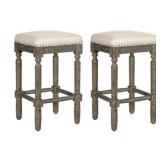 Ball & Cast HSA-D007-26S Kitchen Counter Pub Height Barstool 26 Inch Seat Taupe