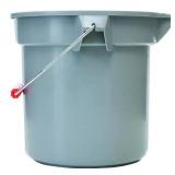 RUBBERMAID 3.5 GALLON BRUTE HEAVY-DUTY, ROUND BUCKET- GRAY
