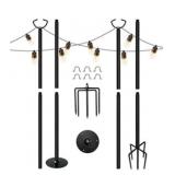 MARVOWARE OUTDOOR STRING LIGHT POLE MODEL NO. AF1118 QTY: 1 SET