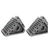 CXRCY 2 PACK HEAVY DUTY RUBBER WHEEL CHOCK DURABLE SOLID BLOCKS WITH METAL HANDLE