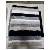 Assorted Stripes Non-Slip Bath Mat Set