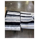 Assorted Stripes Non-Slip Bath Mat Set