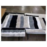 Assorted Stripes Non-Slip Bath Mat Set