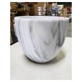 Marbled Planters w/ Drip Tray (SET OF 2)
